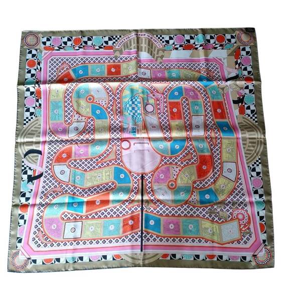 HERMES Authentic Black Silk Scarf - Picture 2 of 12